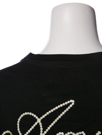 Amiri Graphic Print Crew Neck Crop Top