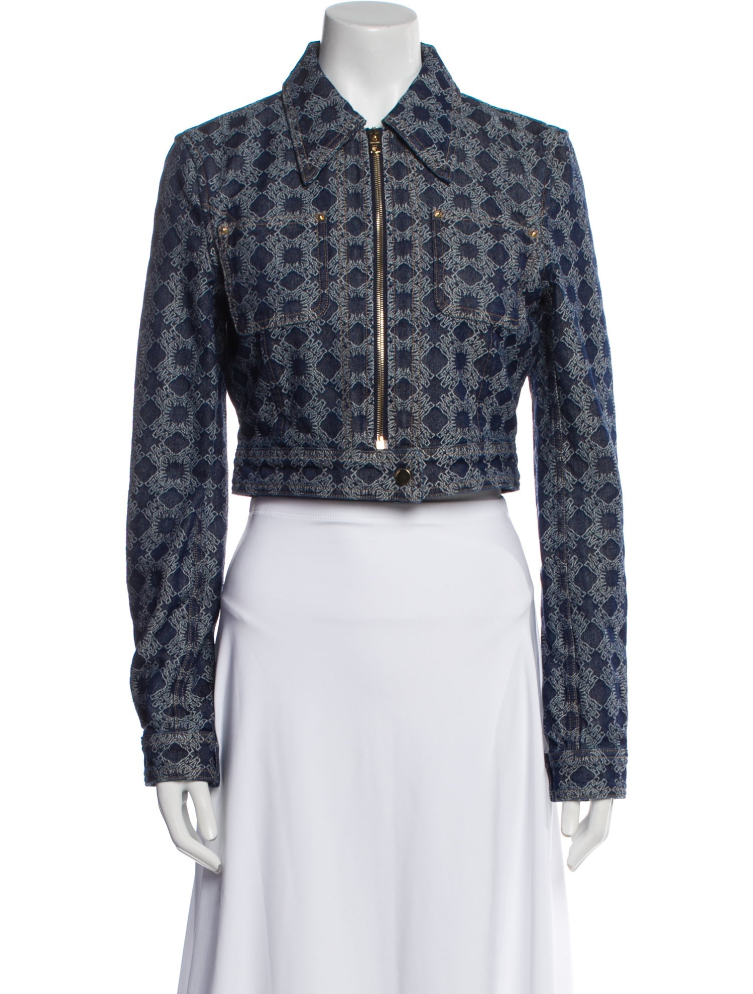 Amiri Tweed Pattern Denim Jacket w/ Tags