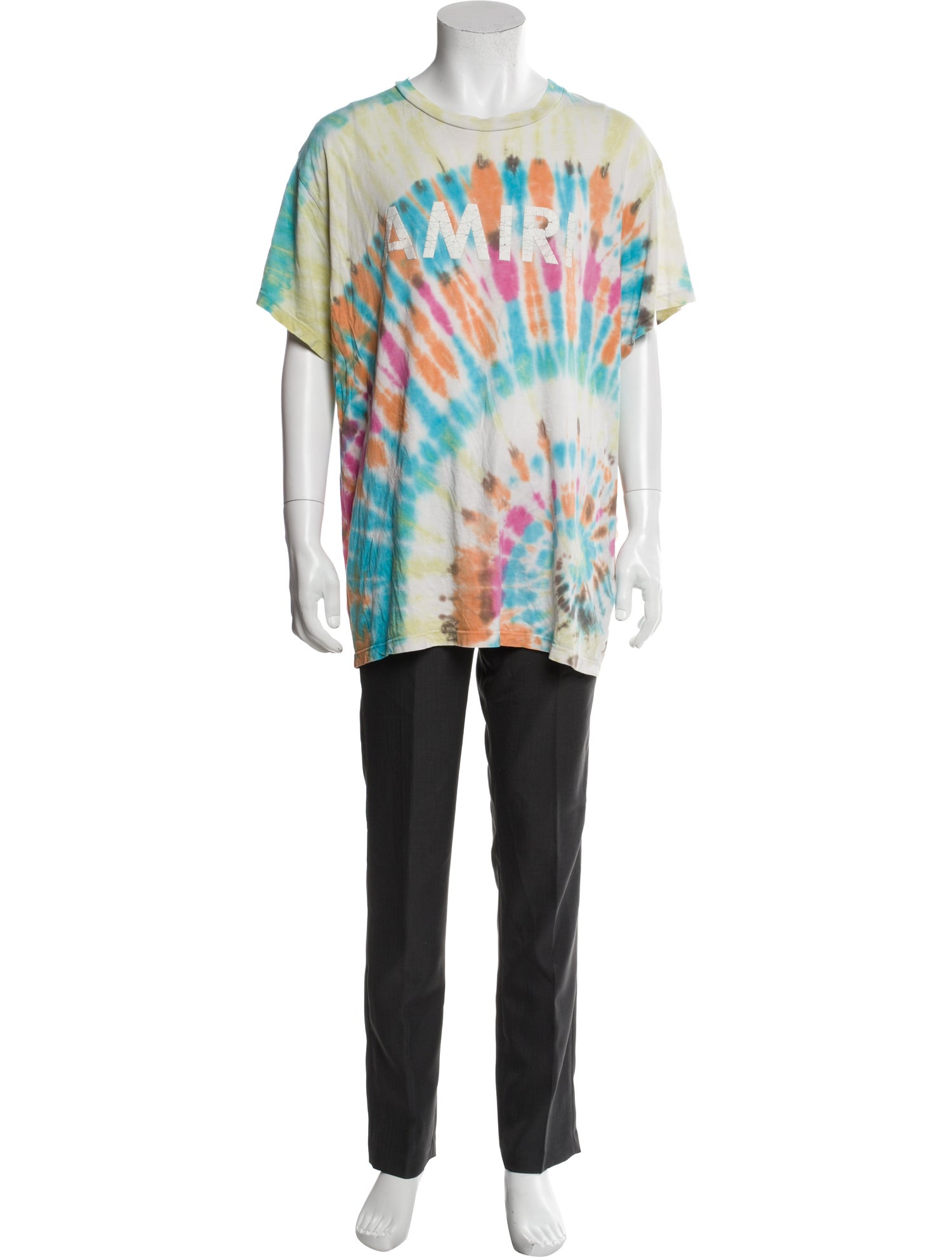 Amiri Tie-Dye Print Crew Neck T-Shirt