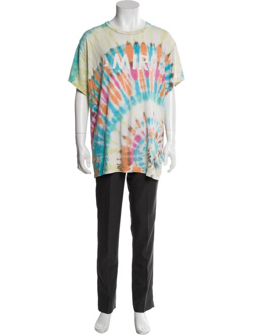Amiri Tie-Dye Print Crew Neck T-Shirt