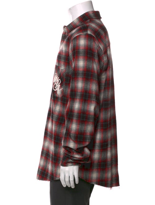 Amiri Plaid Print Long Sleeve Western Shirt