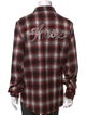 Amiri Plaid Print Long Sleeve Western Shirt