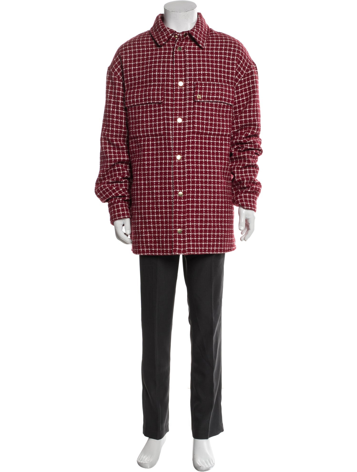Amiri Plaid Print Parka