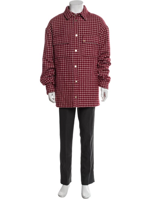 Amiri Plaid Print Parka