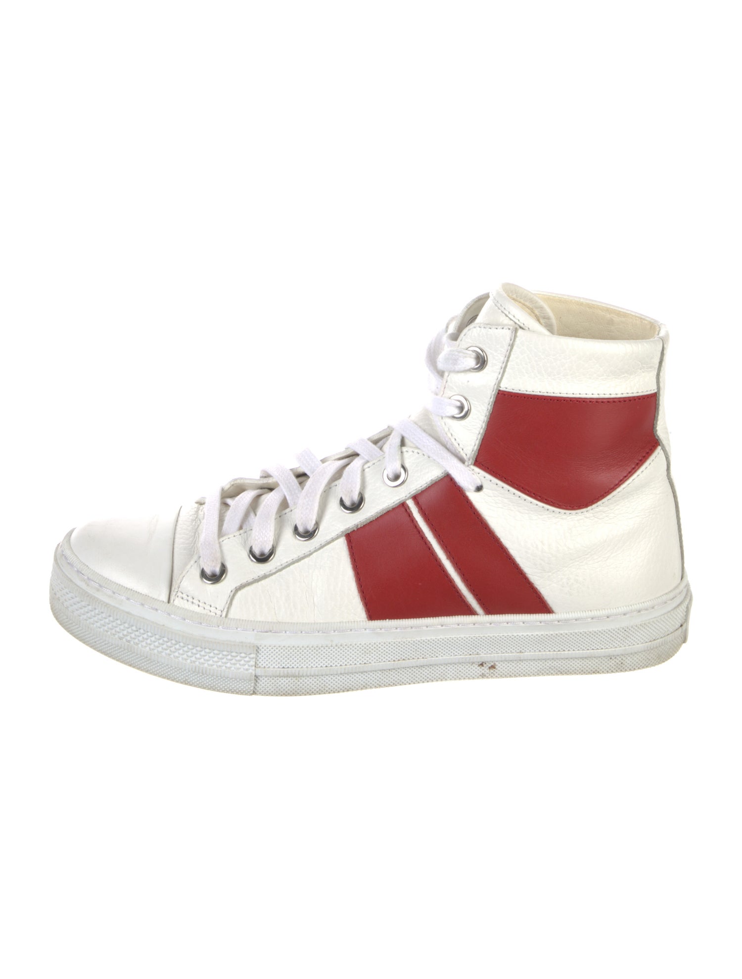 Amiri Leather Colorblock Pattern Sneakers