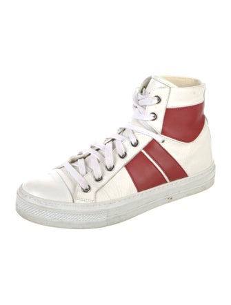 Amiri Leather Colorblock Pattern Sneakers