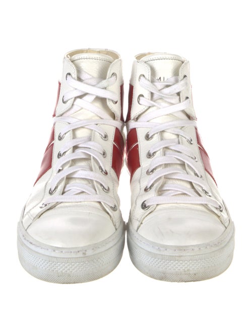 Amiri Leather Colorblock Pattern Sneakers