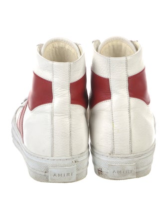 Amiri Leather Colorblock Pattern Sneakers