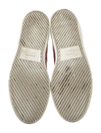 Amiri Leather Colorblock Pattern Sneakers