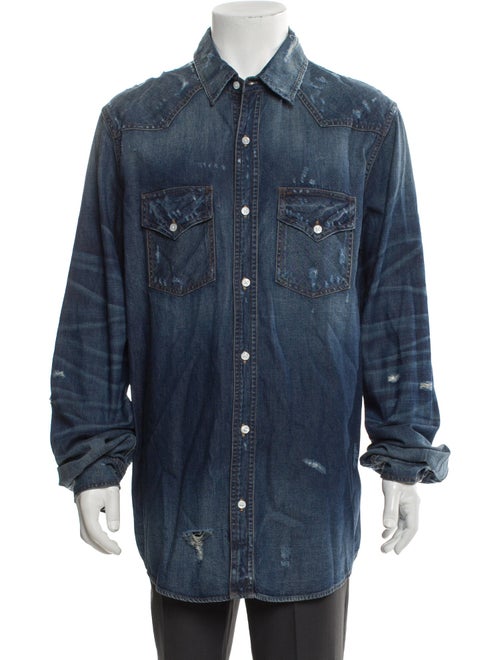 Amiri Long Sleeve Denim Shirt