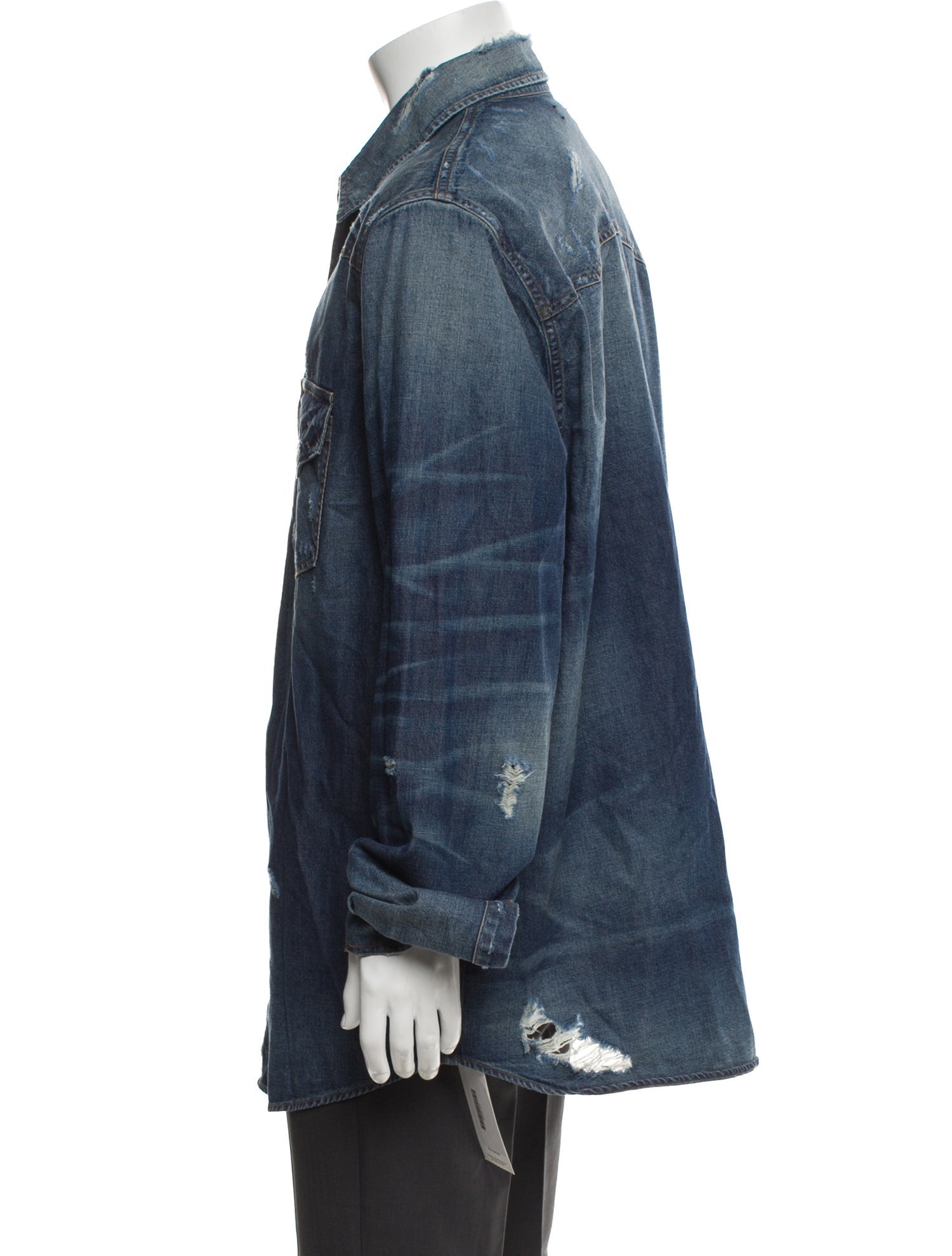 Amiri Long Sleeve Denim Shirt