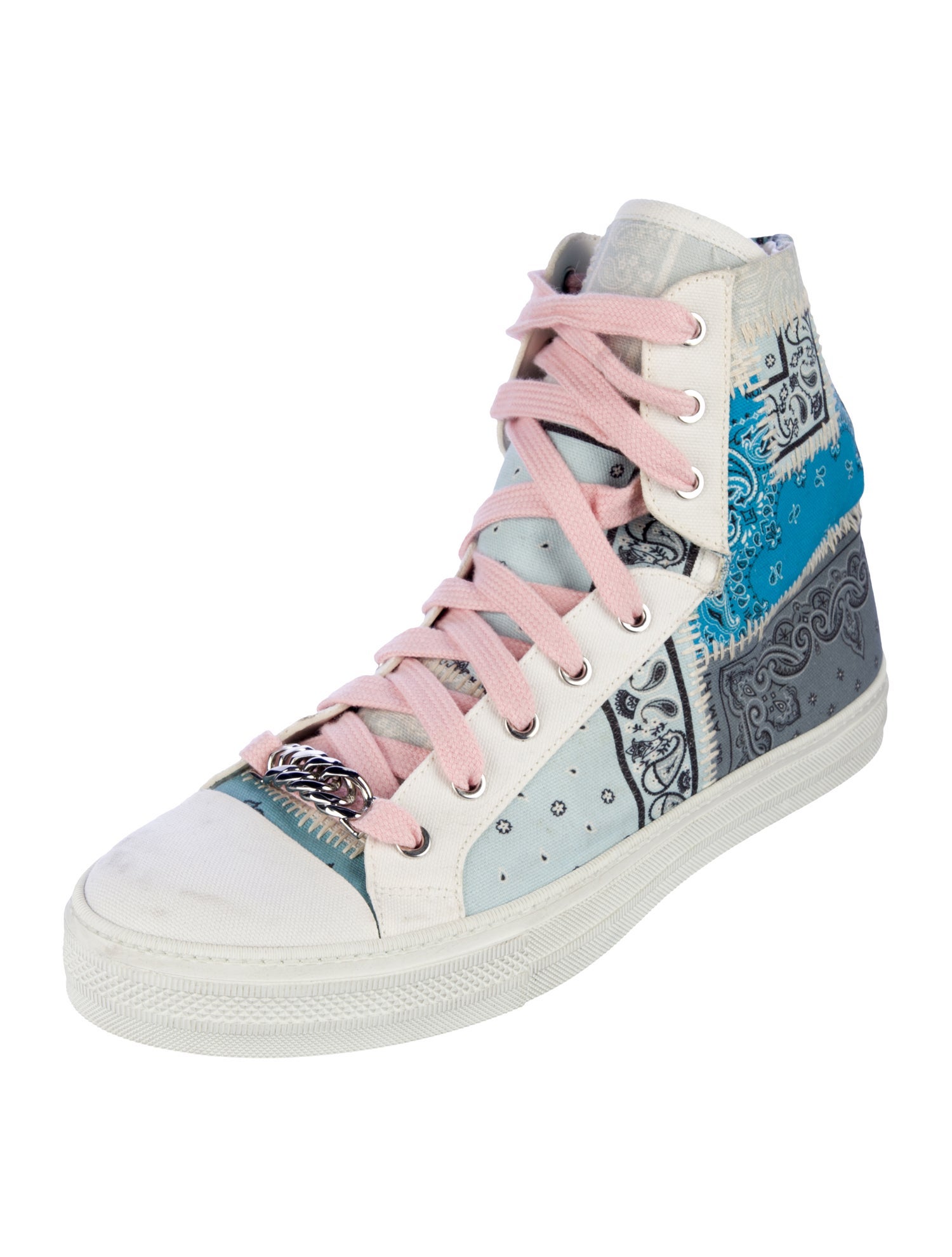 Amiri Canvas Paisley Print Sneakers