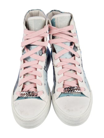 Amiri Canvas Paisley Print Sneakers