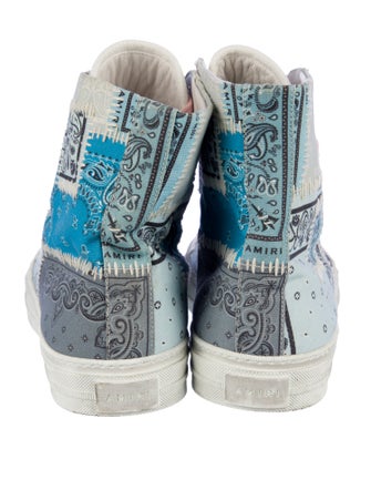 Amiri Canvas Paisley Print Sneakers
