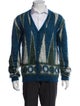 Amiri Striped V-Neck Cardigan