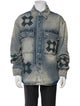Amiri Graphic Print Long Sleeve Denim Shirt