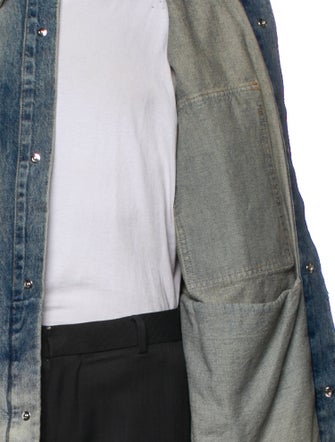 Amiri Graphic Print Long Sleeve Denim Shirt