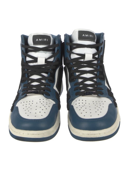 Amiri Leather Colorblock Pattern Sneakers