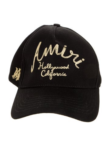 Amiri Hats Logo Canvas Baseball Hat