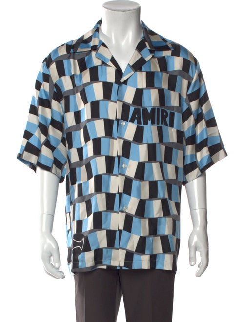 Amiri Silk Plaid Print Shirt