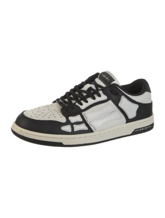 Amiri Leather Colorblock Pattern Sneakers