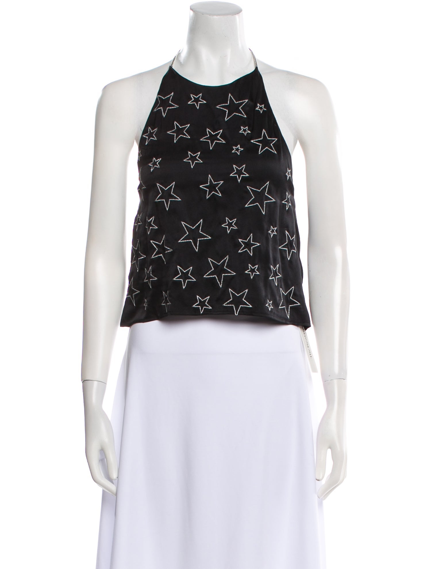 Amiri Silk Floral Print Crop Top