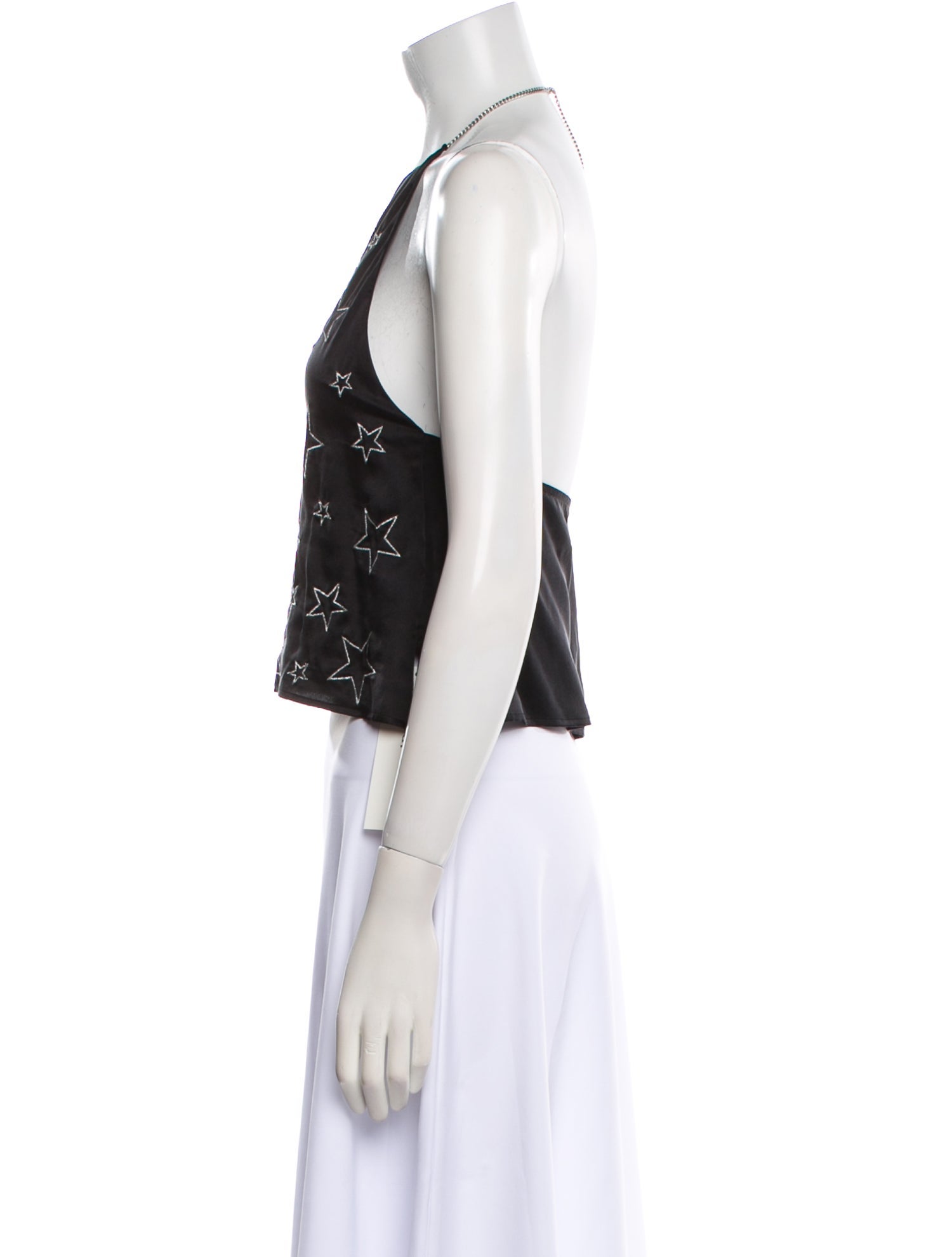 Amiri Silk Floral Print Crop Top