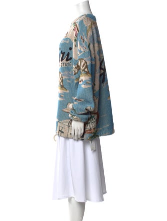 Amiri Printed Scoop Neck Sweatshirt