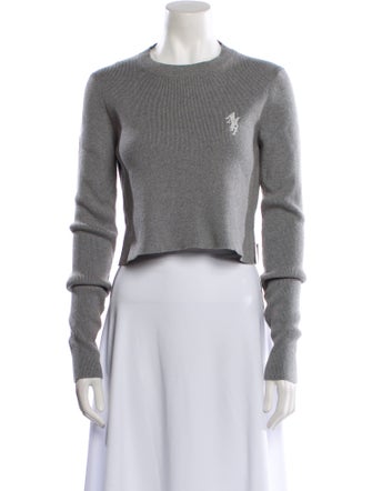 Amiri Cashmere Crew Neck Crop Top