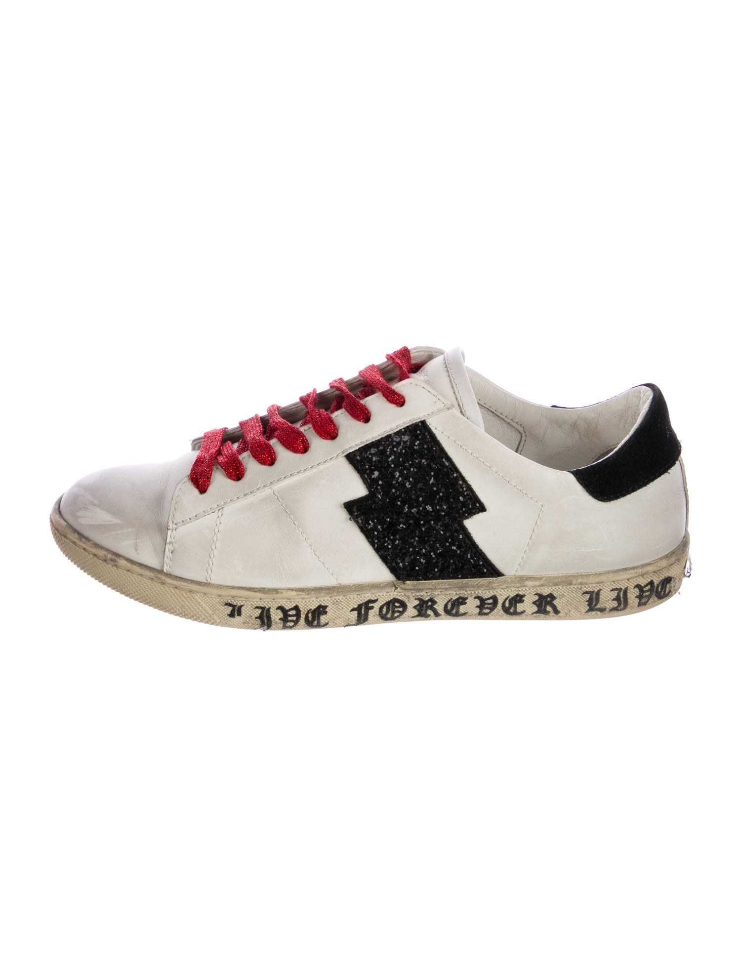 Amiri Leather Distressed Accents Sneakers