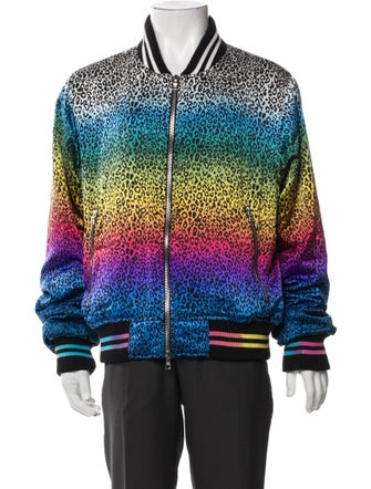Amiri Silk Animal Print Bomber Jacket
