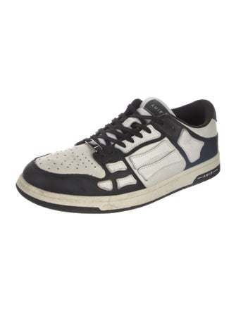 Amiri Leather Colorblock Pattern Sneakers