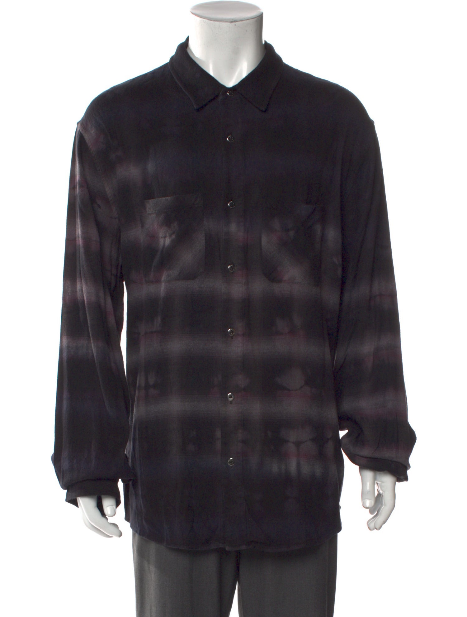 Amiri Plaid Print Long Sleeve Dress Shirt