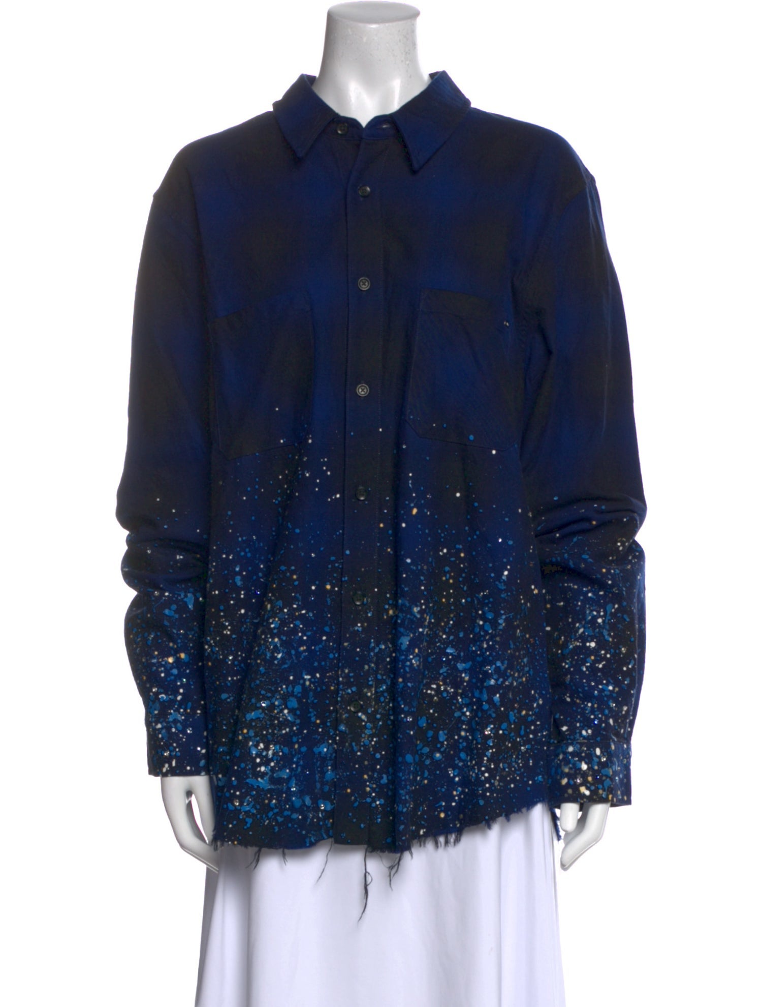 Amiri Printed Long Sleeve Button-Up Top