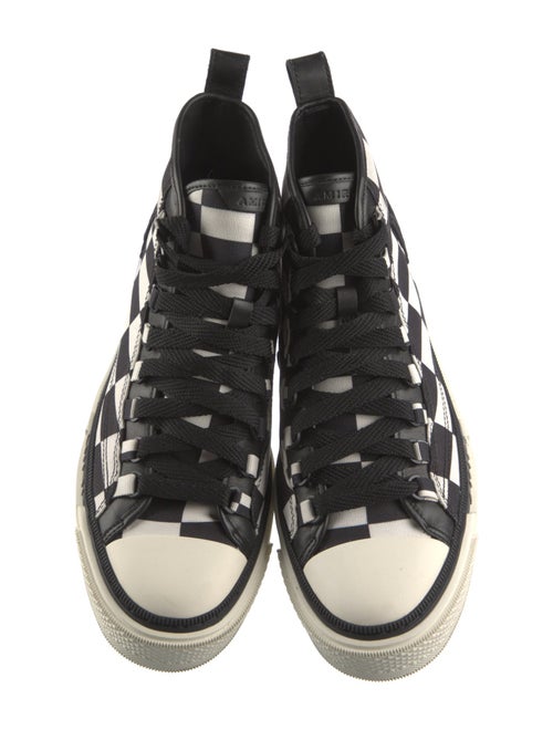 Amiri Leather Plaid Print Sneakers