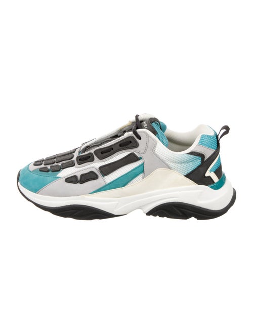 Amiri Suede Colorblock Pattern Sneakers