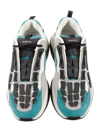 Amiri Suede Colorblock Pattern Sneakers