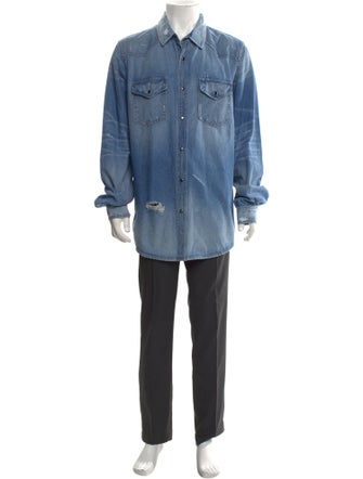 Amiri Long Sleeve Denim Shirt