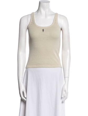 Amiri Scoop Neck Sleeveless Top