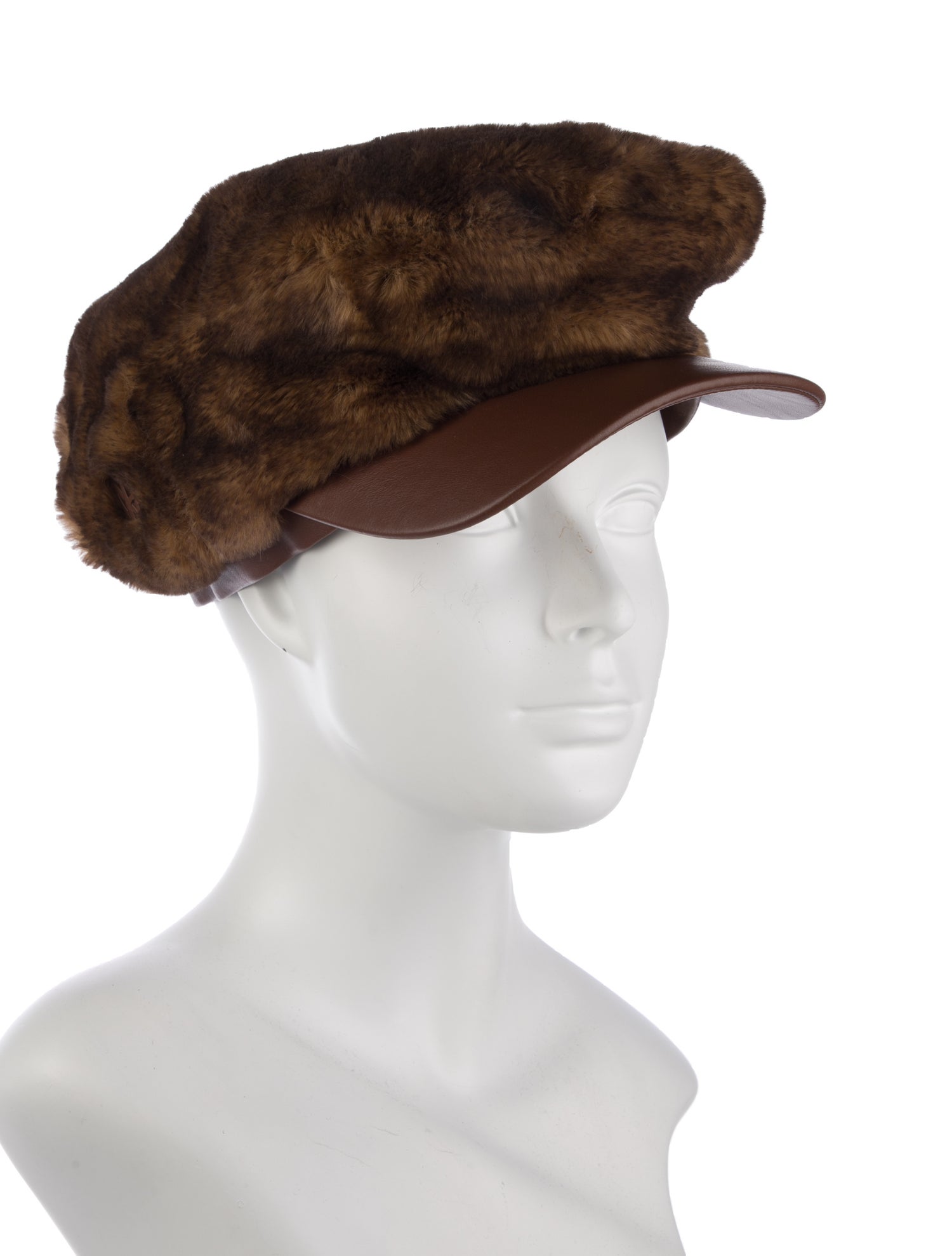 Amiri Faux Fur Newsboy Cap