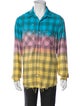Amiri Plaid Print Long Sleeve Shirt