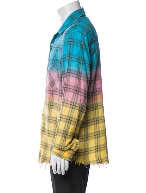 Amiri Plaid Print Long Sleeve Shirt