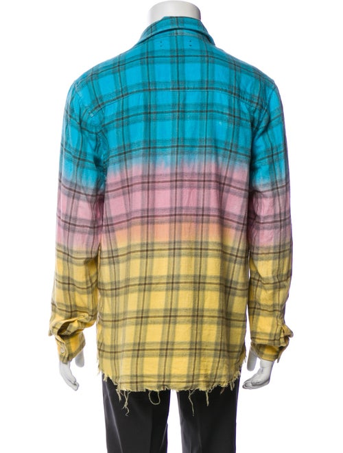 Amiri Plaid Print Long Sleeve Shirt