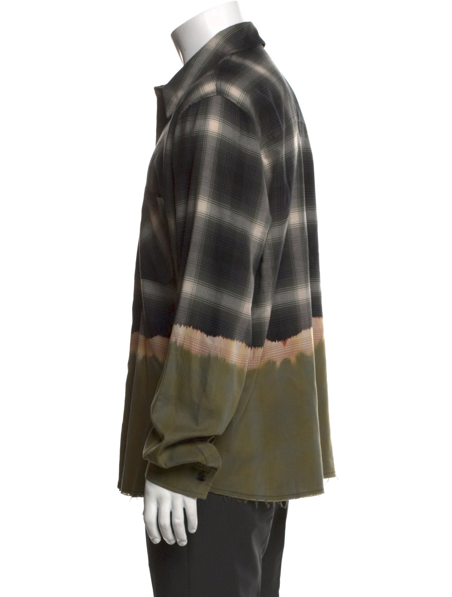 Amiri Plaid Print Long Sleeve Shirt