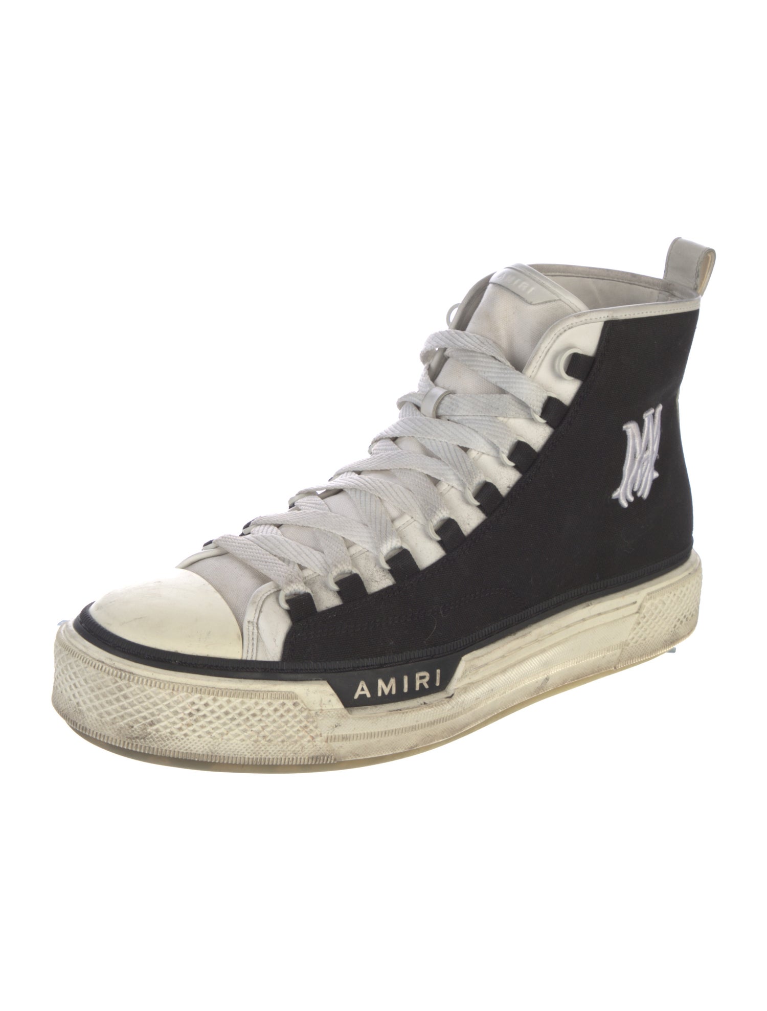 Amiri Canvas Colorblock Pattern Sneakers