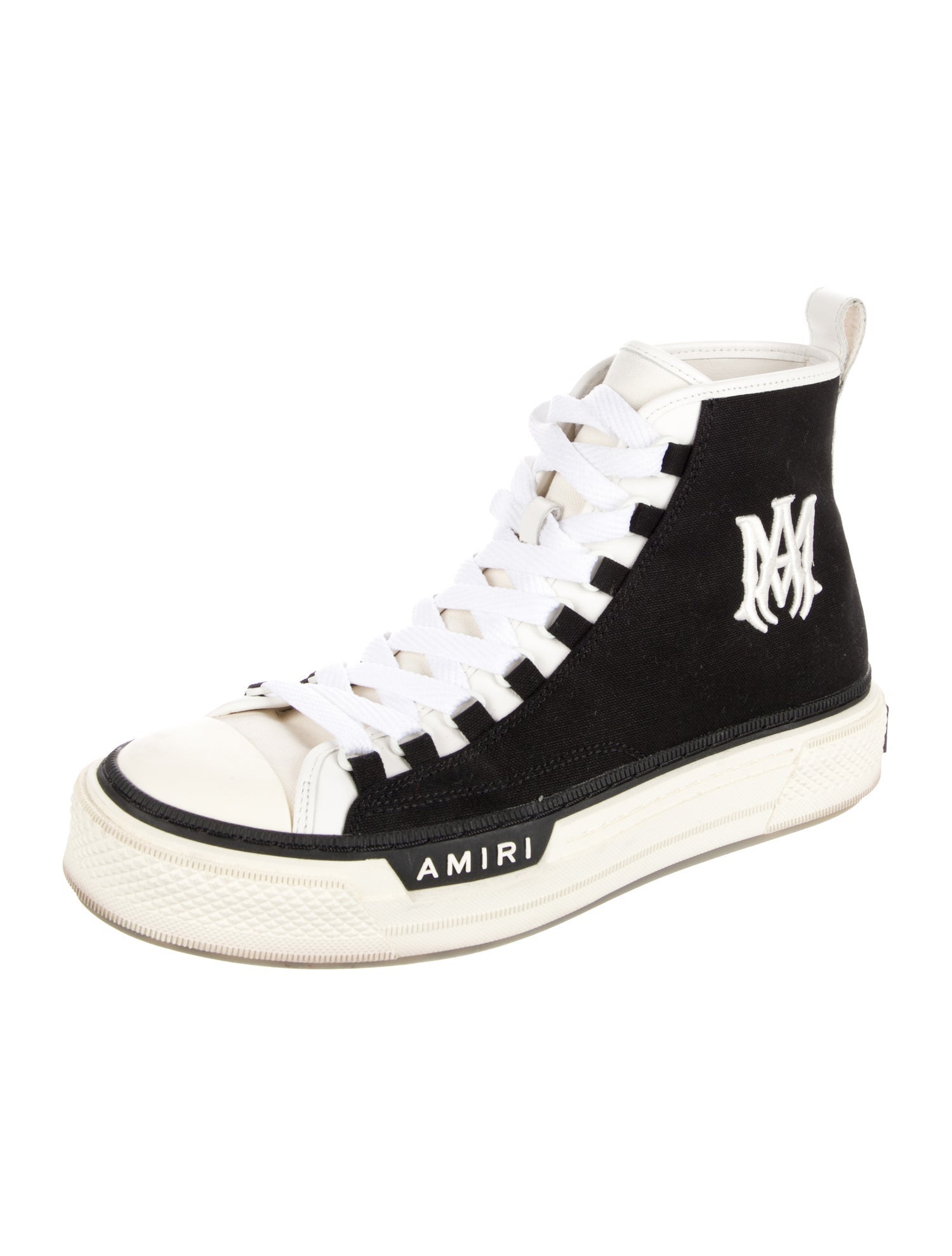 Amiri Canvas Embroidered Accent Sneakers