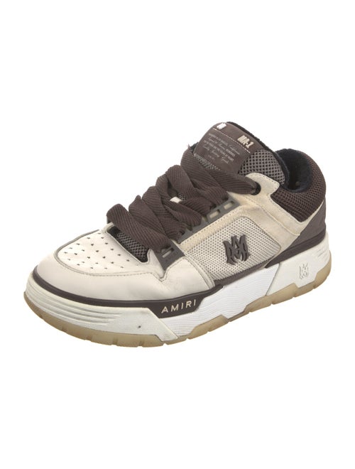 Amiri Leather Colorblock Pattern Athletic Sneakers