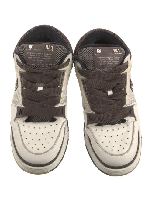 Amiri Leather Colorblock Pattern Athletic Sneakers