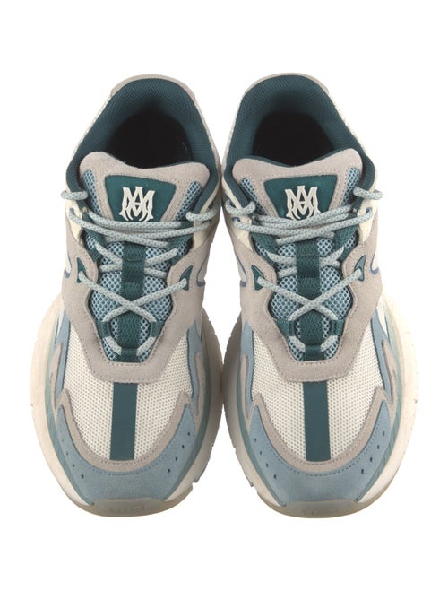 Amiri Leather Colorblock Pattern Sneakers