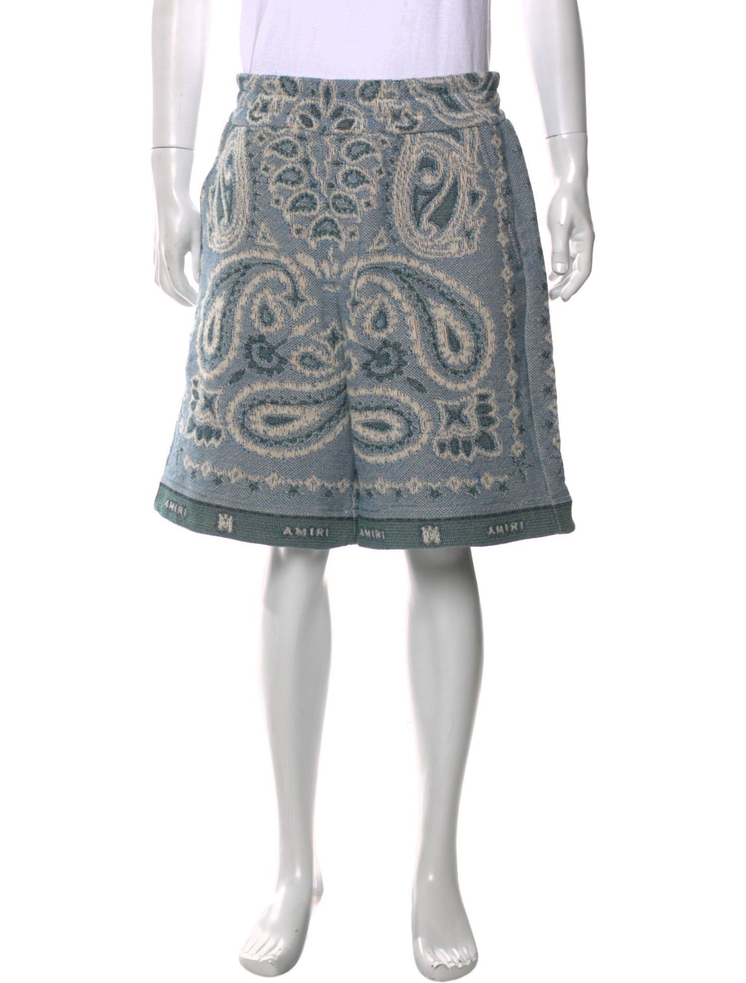 Amiri Paisley Print Jogger Shorts